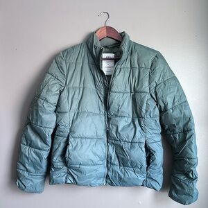 Gap Puffer Cold Control Jacket Size Small Green Puffer Coat